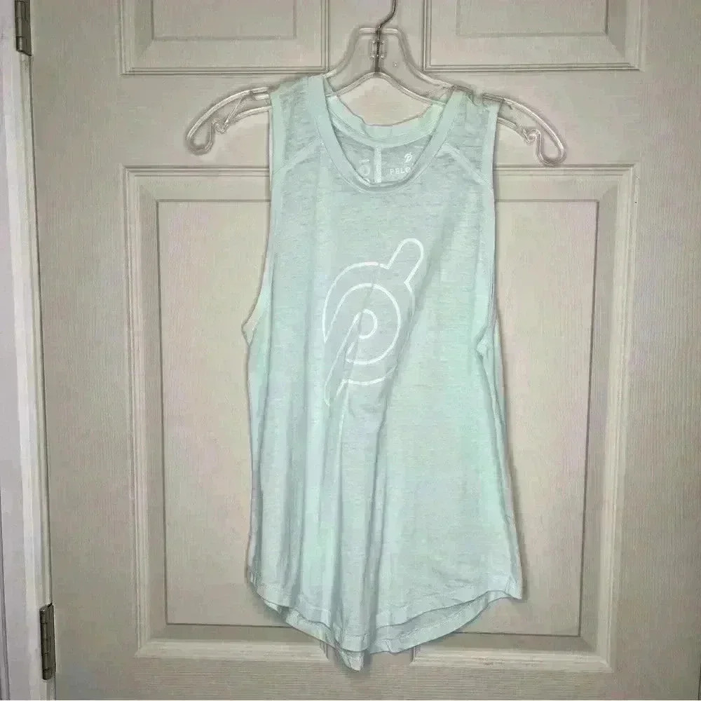 Peloton Women’s Mint Scoop Running Cycling Tank Top Sz S